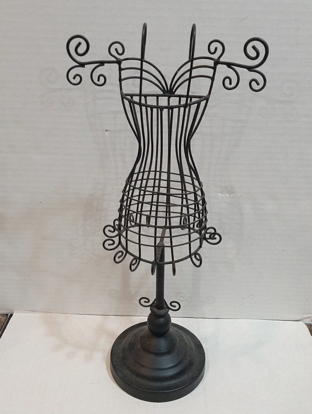 🐠Metal Wire Dress Form vintage style Jewelry display Stand 17